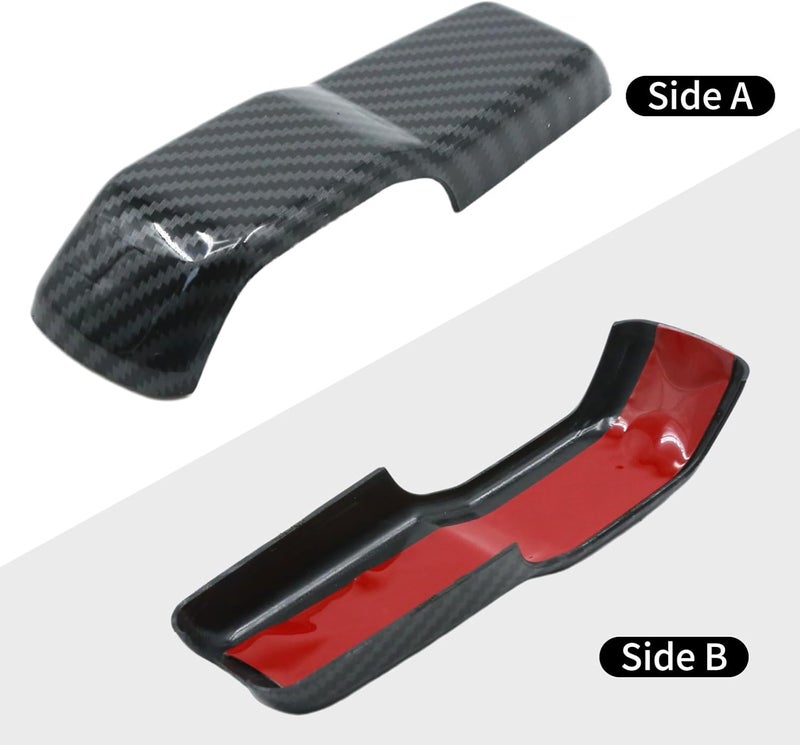 UOIENRT 2Pcs JL Engine Hood Hinge Cover, ABS Decoration Cover Stickers, Carbon Decoration Trim Cover Exterior Accessories Replacement for Jeep Wrangler Gladiator 2018-2024 Black - Image 4